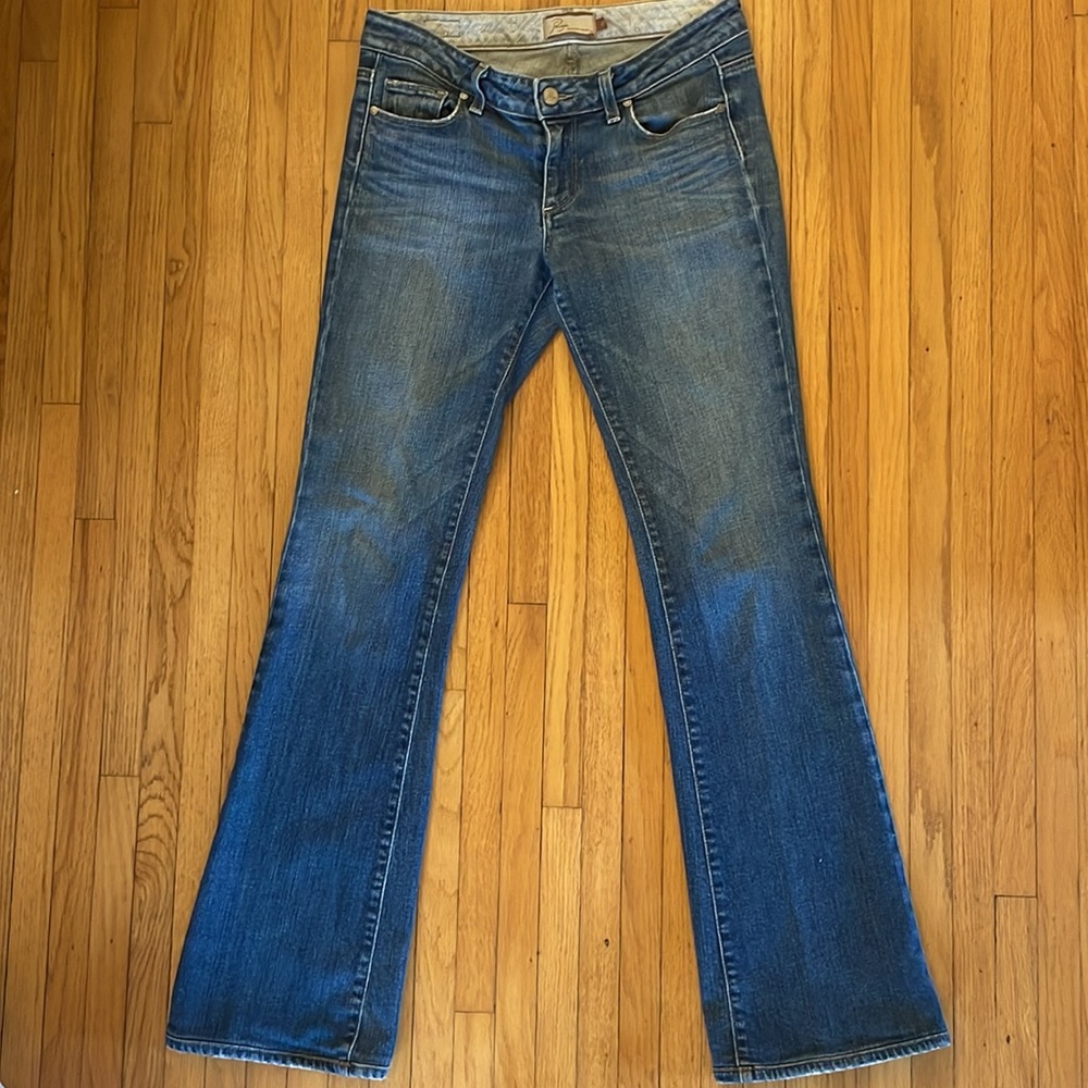 Paige Medium Wash Hollywood Hills Boot Cut Jeans - Sz 27